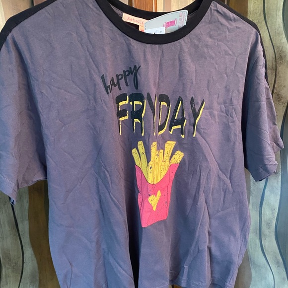 NWT Rebellious.One Graphic “happy Friday” Tee, size X-large - Picture 1 of 4